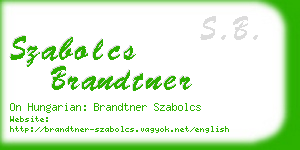 szabolcs brandtner business card